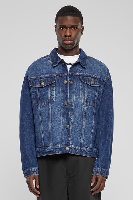 HEAVY OUNCE BOXY DENIM JACKET NEW MID BLUE WASHED 1