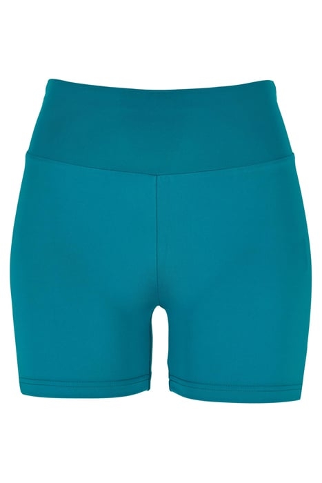 LADIES RECYCLED HIGH WAIST CYCLE HOT PANTS WATERGREEN 4