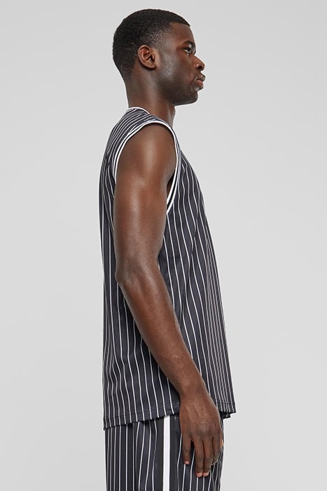 STRIPED MESH TANKTOP BLACK/WHITE 7