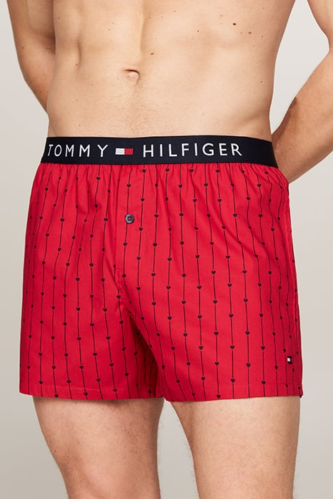 WOVEN BOXER PRINT SLIM FIT BOXERS RED 1
