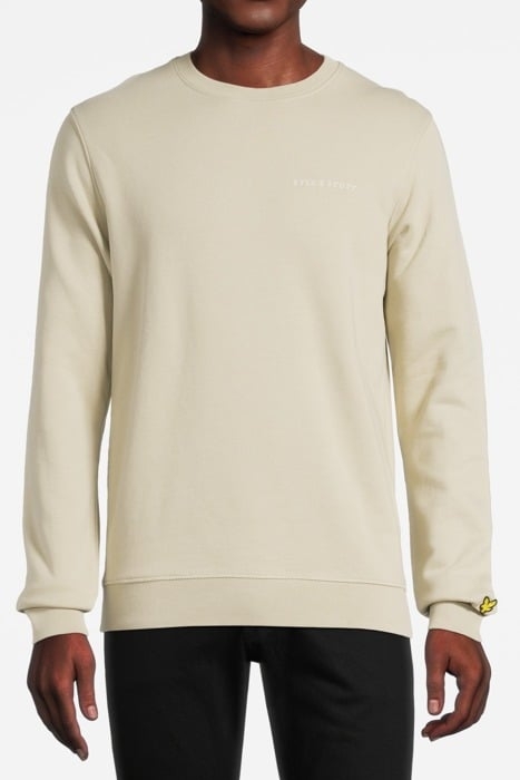 EMBROIDERED CREW NECK SWEATSHIRT DRIED SAGE/ COVE 1