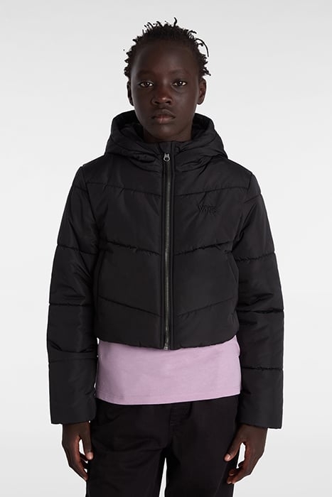 MTE FOUNDRY CROP HOODED PUFF GR BLACK 1