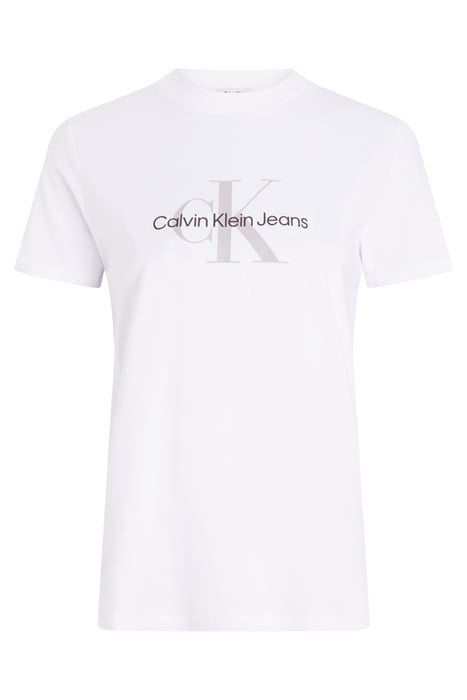 CALVIN KLEIN SS MONOLOGO REGULAR FIT CREWNECK T-SHIRT WHITE 3