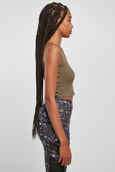 LADIES CROPPED ASYMMETRIC TOP KHAKI 7