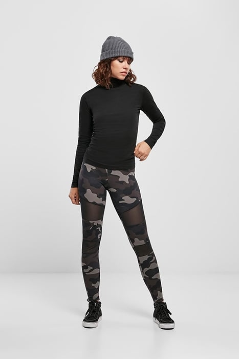 LADIES CAMO TECH MESH LEGGINGS DARKCAMO/BLK 3