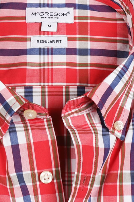 SUMMER CHECK SHIRT CORAL RED 4