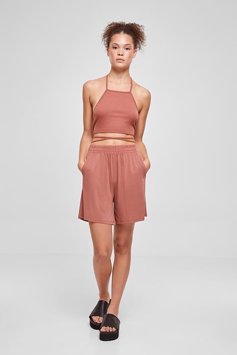LADIES MODAL SHORTS TERRACOTTA 3