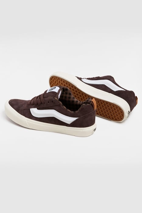 KNU SKOOL PIG SUEDE PLAID BROWN 4