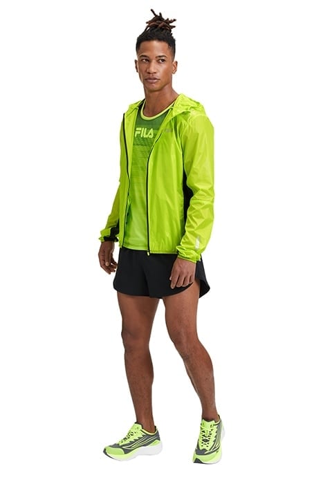 ROMENTINO PACKABLE RUNNING JACKET ACID LIME-BLACK 3