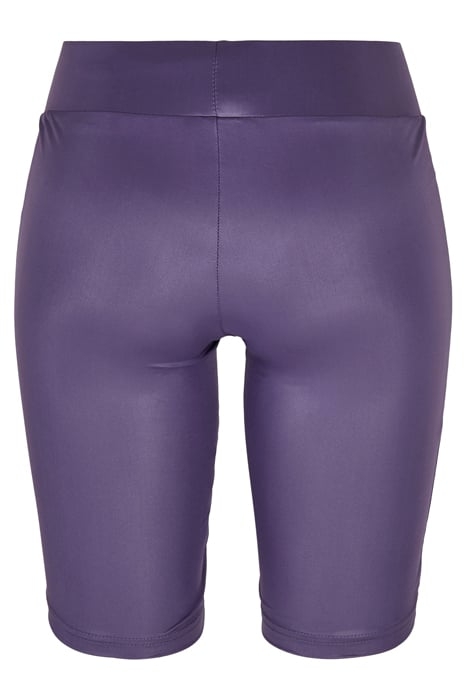 LADIES SYNTHETIC LEATHER CYCLE SHORTS DARKDUSKVIOLET 5