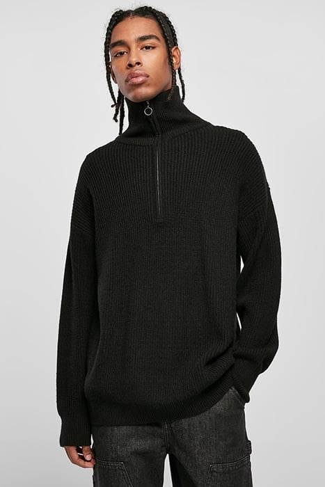 OVERSIZED KNITTED TROYER BLACK 1