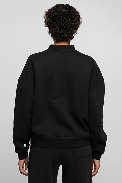 LADIES OVERSIZED ORGANIC CREWNECK BLACK 2
