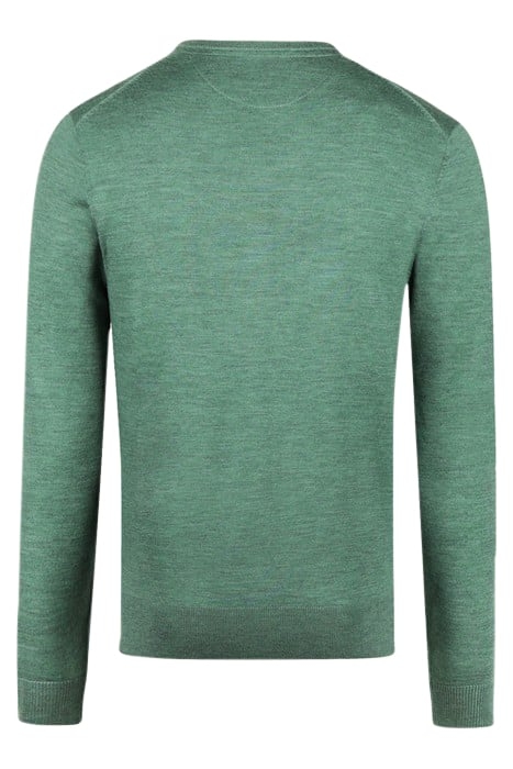 FINE MERINO V-NECK SWEATER ICE GREEN 5