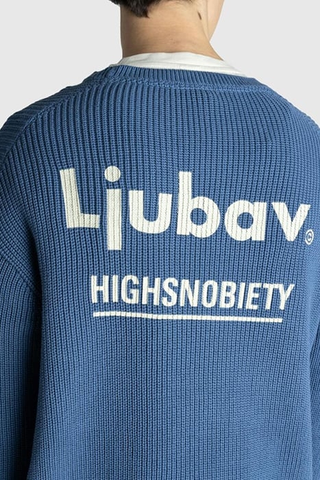 LJUBAV X HIGHSNOBIETY – KNIT SWEATER BLUE 5