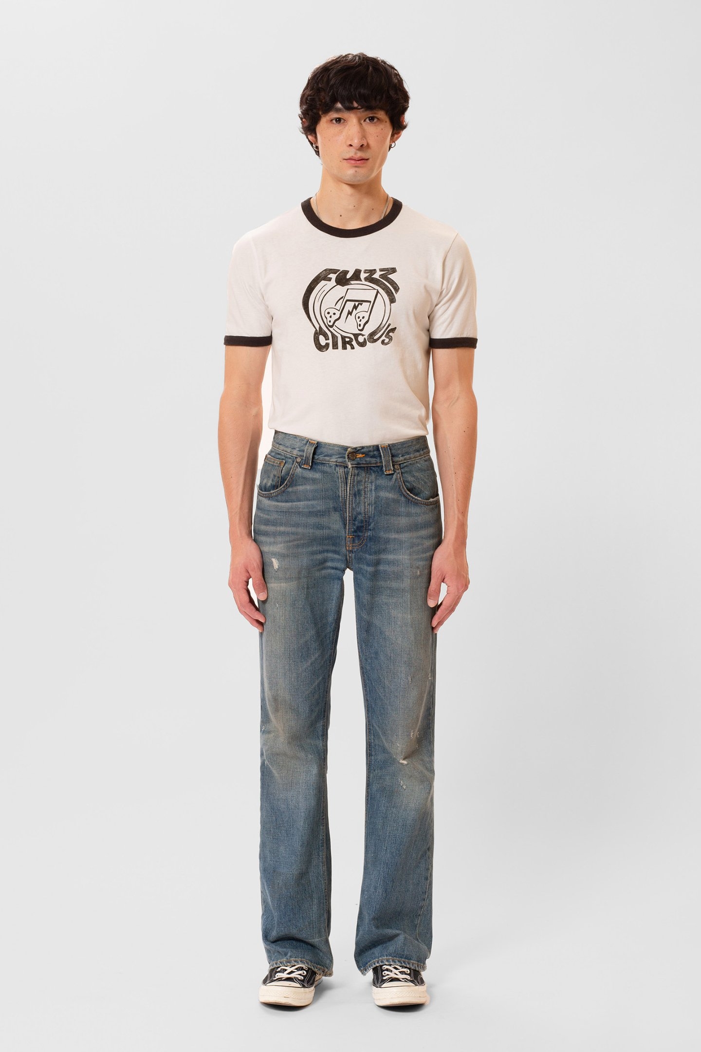 RICKY FUZZ RINGER T-SHIRT OFFWHITE 2