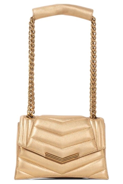 GOLD METALLIC LEATHER THE 1 GLITTER BAG SIZE S 1