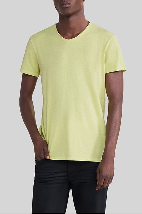 LIME ORGANIC COTTON ESSENTIAL V-NECK T-SHIRT 1