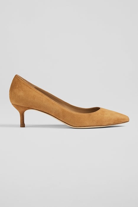 AUDREY POINTED COURT HEEL TAN 1