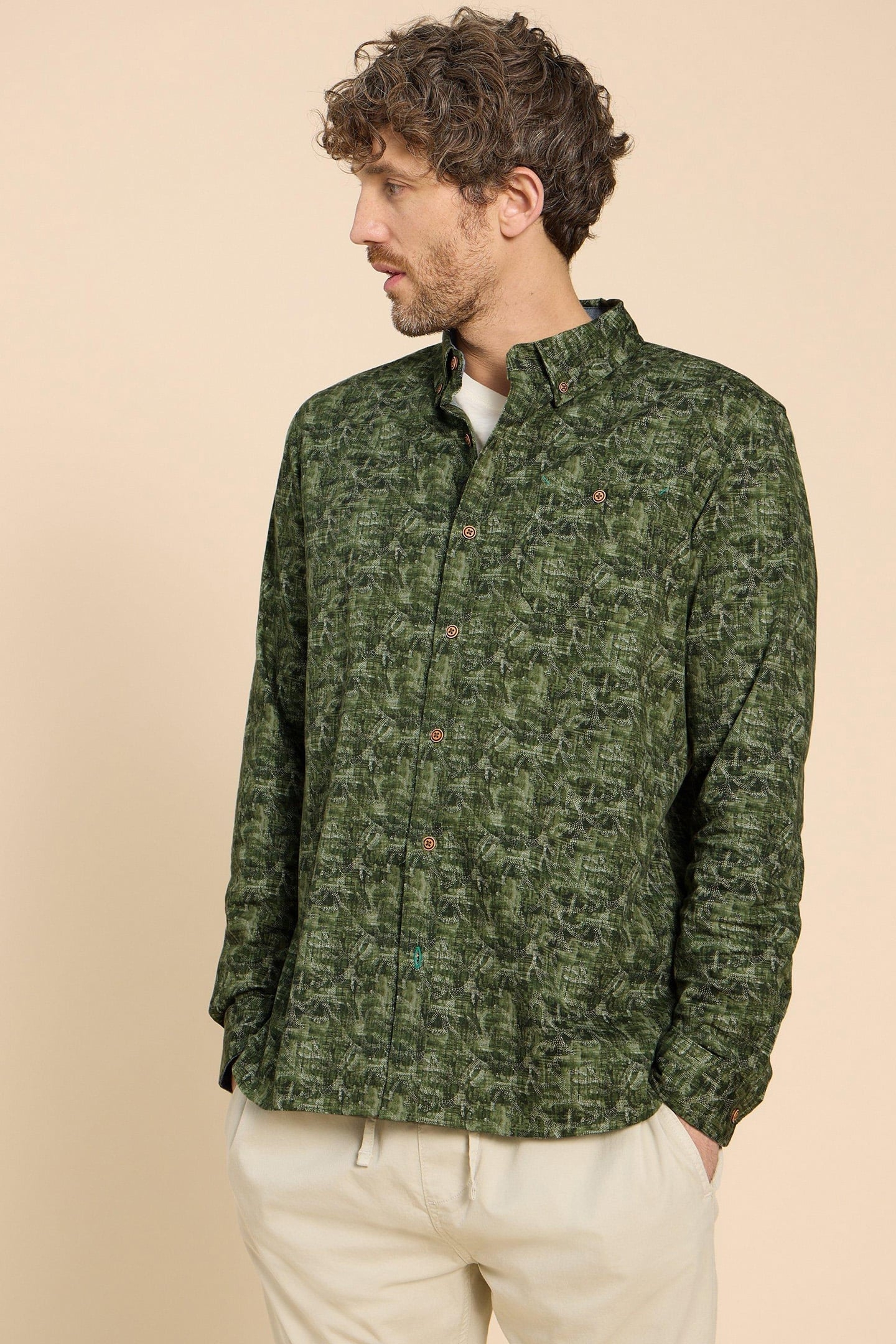 SEAWEED PRINTED SHIRT GREEN PRINT 1