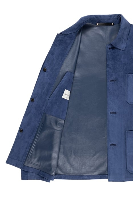 MENS SUEDE LEATHER JACKET INDIGO 6