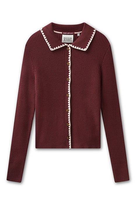 SWEATER CARDIGAN TAWNY PORT 3