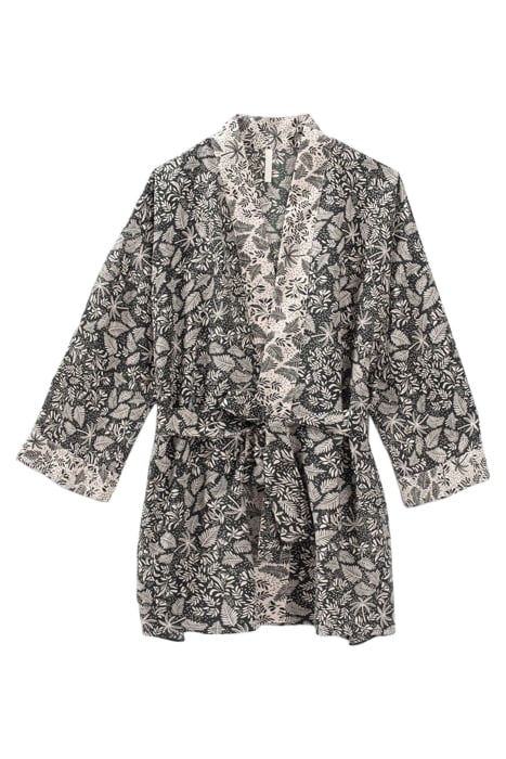 GREEN BOTANICAL PRINT KIMONO JACKET 3