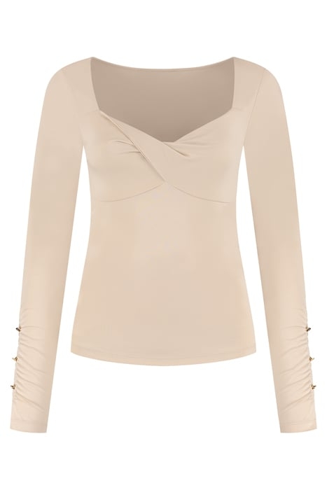 TWIST SHOULDER TOP HUMMUS 1