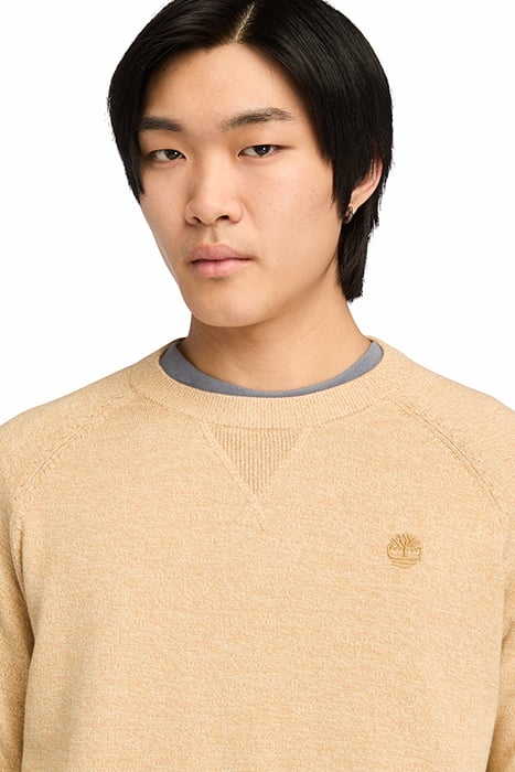 PHILLIPS BROOK RAGLAN SLEEVE CREW NECK SWEATER LIGHT WHEATBO 5