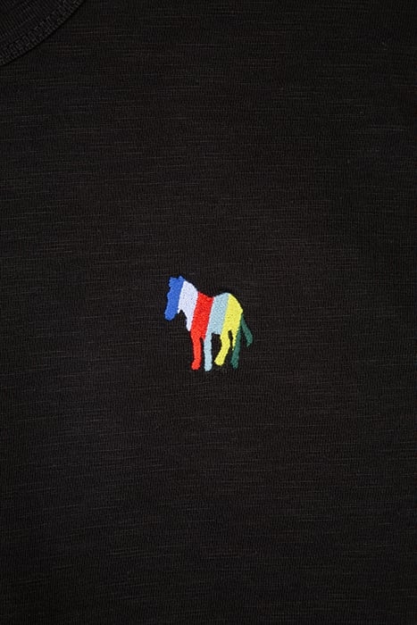 MENS REG FIT SS T-SHIRT ZEB EMB BLACK 2