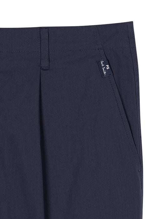 MENS TAPERED FIT PLEAT TROUSER VERY DARK NAVY 4