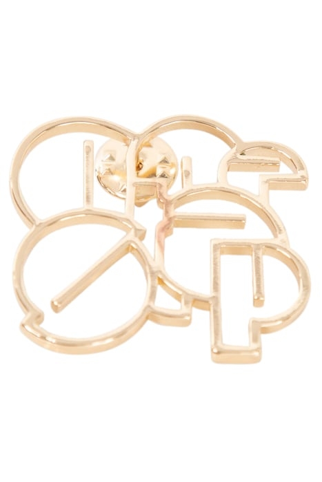 ALEA - BROCHE FORME MONOGRAM EN MÉTAL DORÉ 2