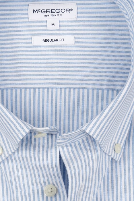 STRETCH OXFORD SHIRT SMALL STRIPE LIGHT BLUE 8