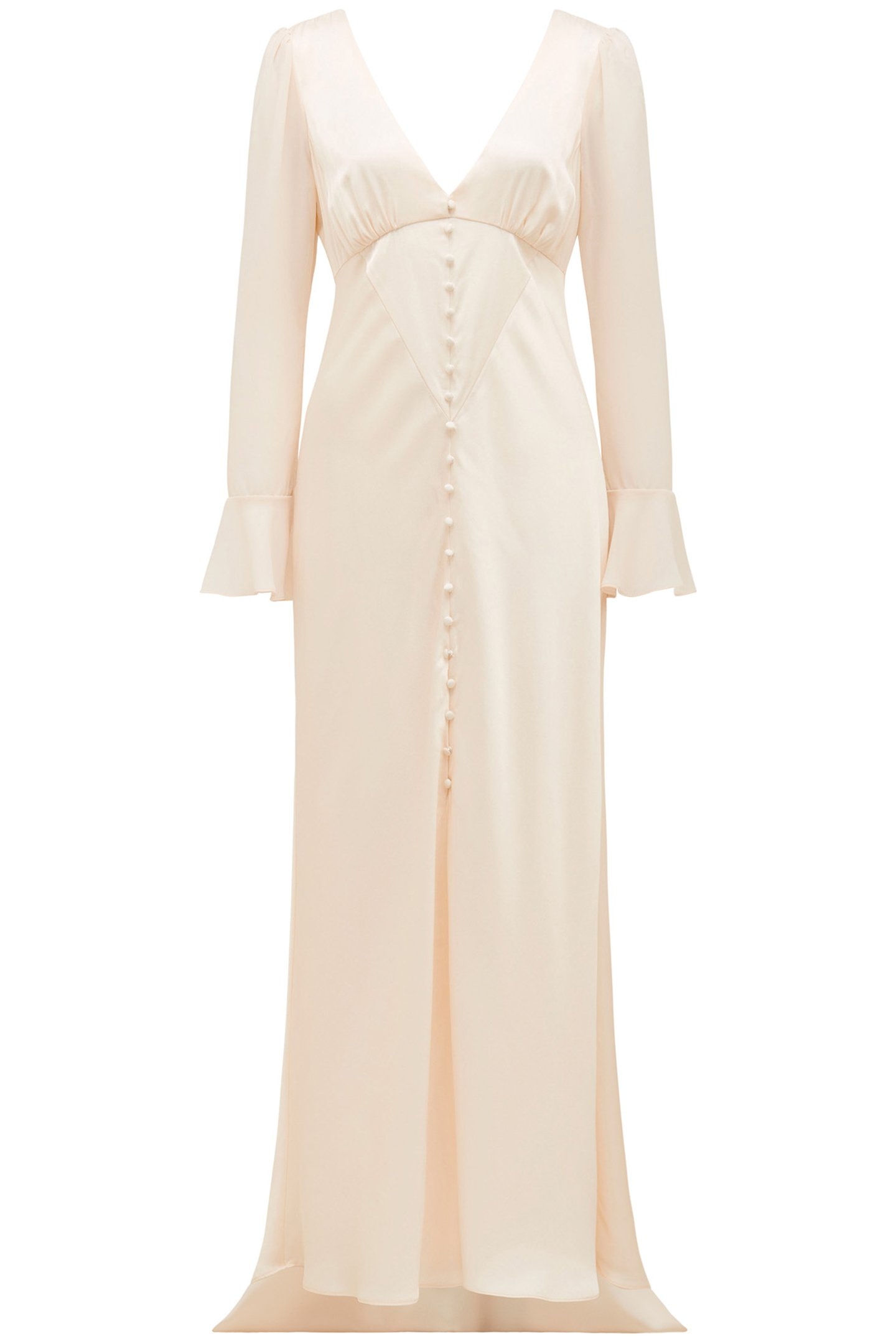 WILLOW LONG SLEEVES BUTTON DOWN MAXI DRESS IVORY 3