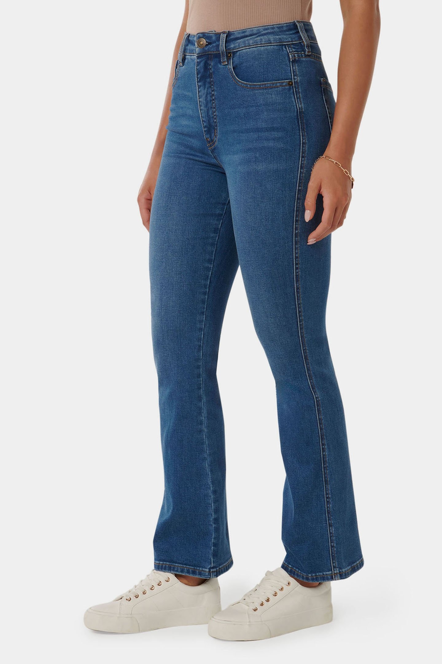 SACHA SKINNY FLARED JEANS MID WASH 5