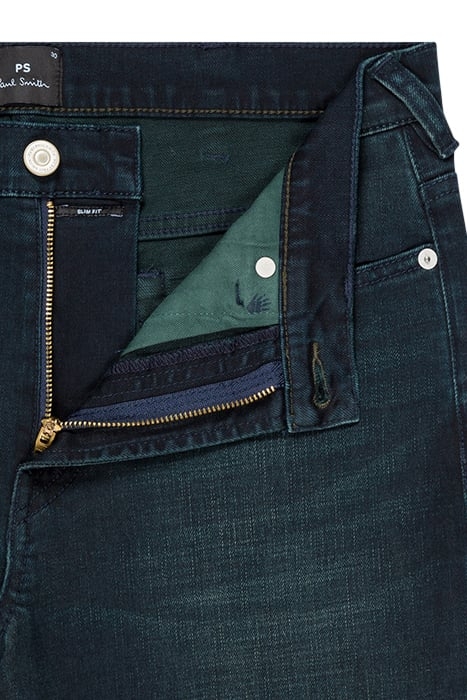 MENS SLIM FIT JEAN OVER DYED NAVY + WASH 3