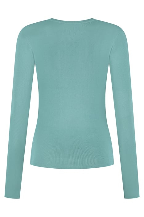 JOLIE TOP LS ROUND NECK DEEP OCEAN GREEN 2