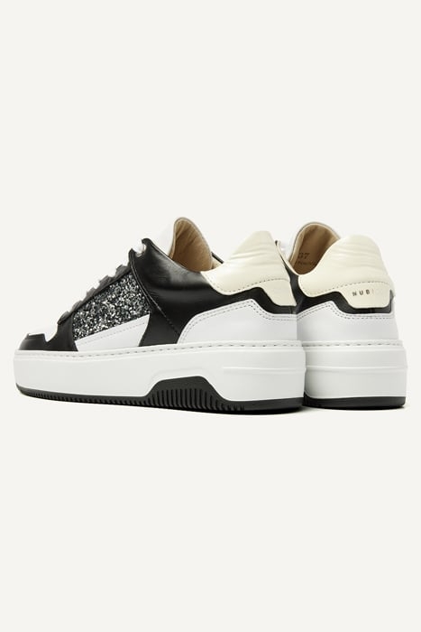BASKET COURT (L) WHITE-BLACK COMBI GLITTER 3