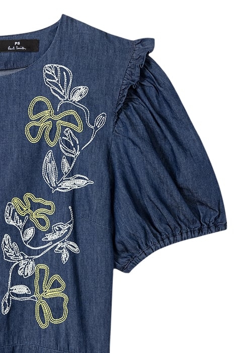 WOMENS EMBROIDERED DRESS NAVY 6