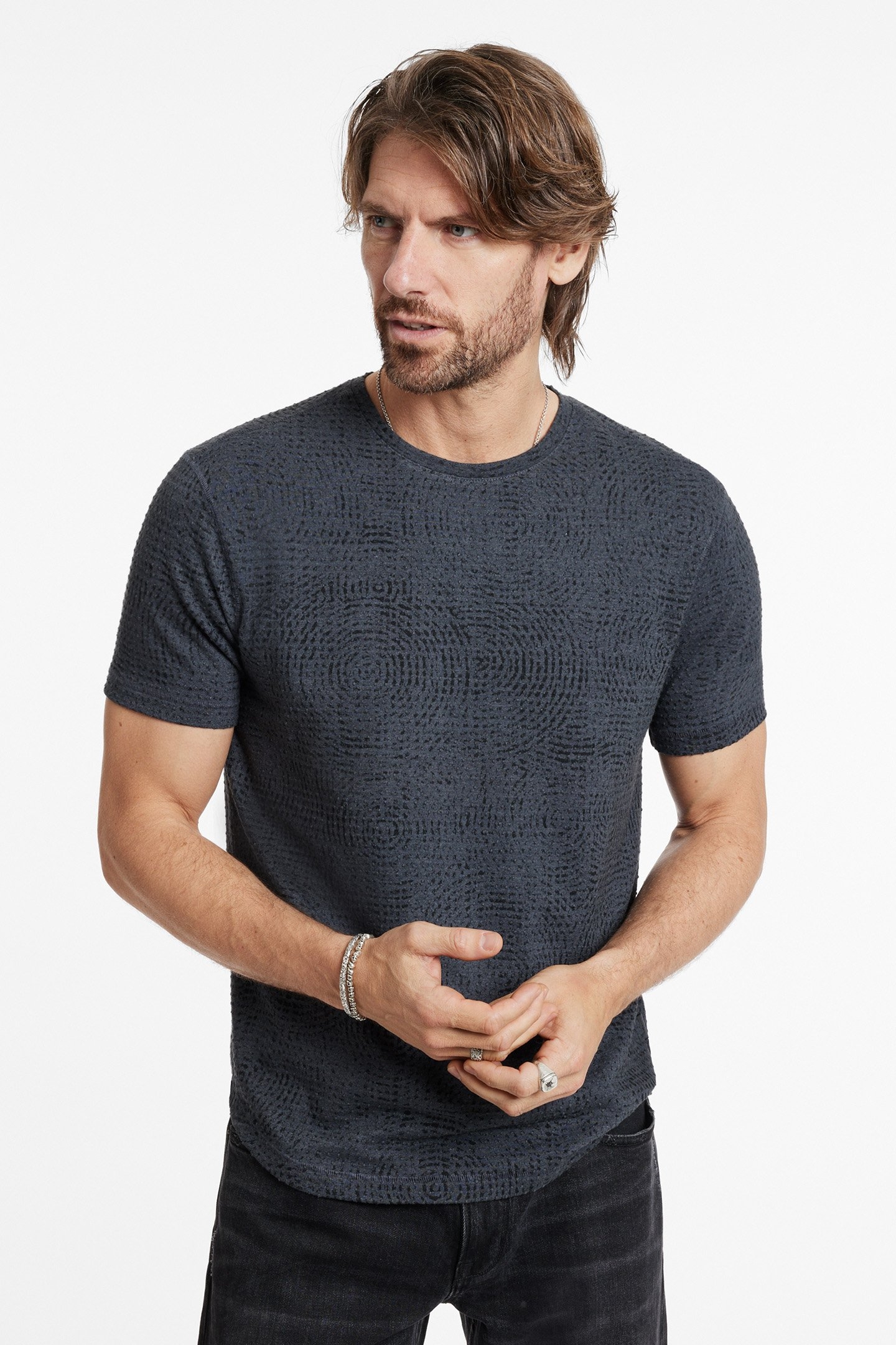 LUMEN TEXTURE CREWNECK CHARCOAL 1