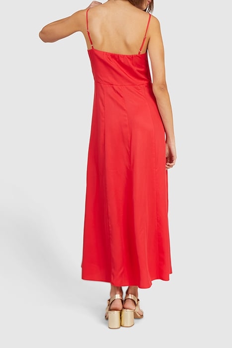 CORAL STRAPPY LONG DRESS 2