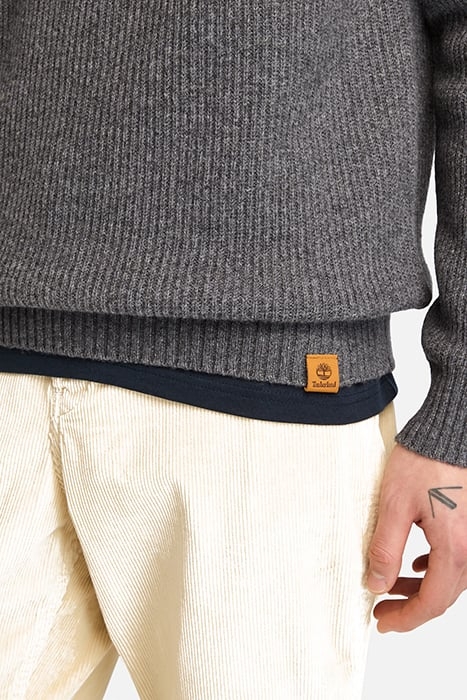 PHILLIPS BROOK RAGLAN SLEEVE CREW NECK SWEATER DARK GREY HEA 5