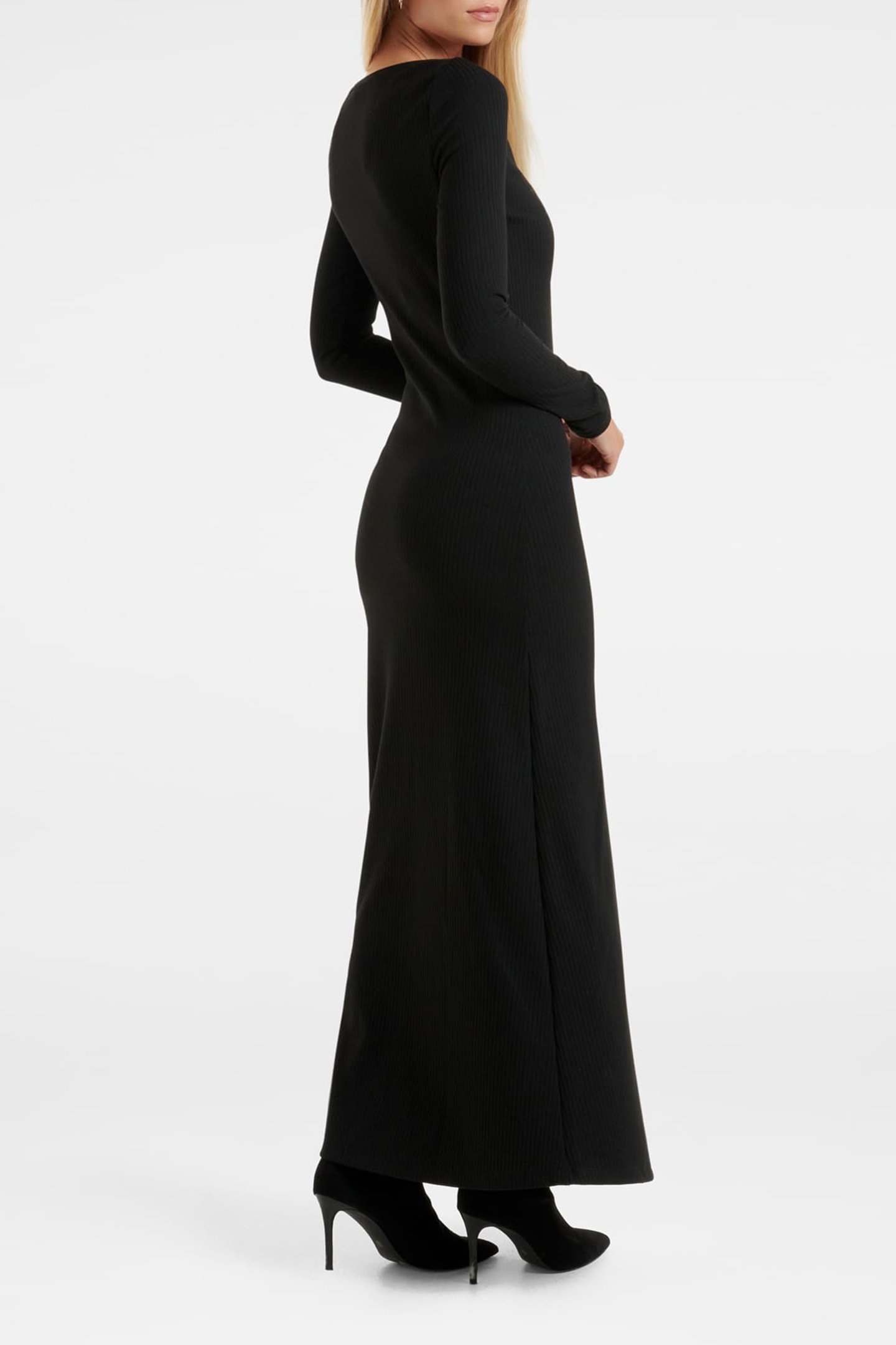 ARYA LONG SLEEVES SWING DRESS BLACK 2