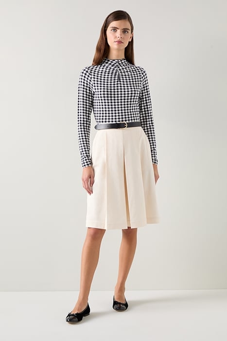 LAURIE - LONG-SLEEVED TOP BLACK/CREAM 2