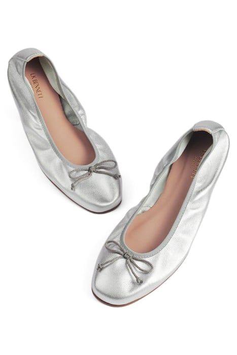 TRILLY BALLERINA SHOES SILVER 3