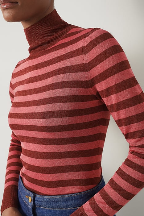 ALLIE METALLIC KNITTED SWEATER PINK 5