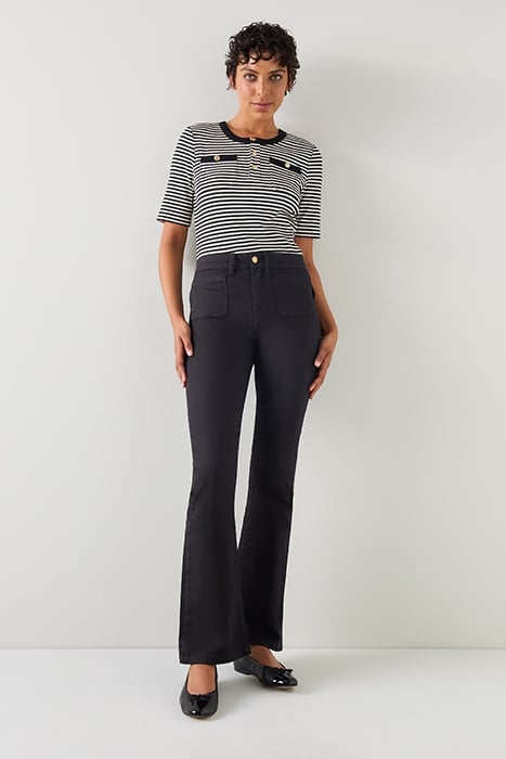 MILLIE KICKFLARE FLARED JEANS BLACK 1