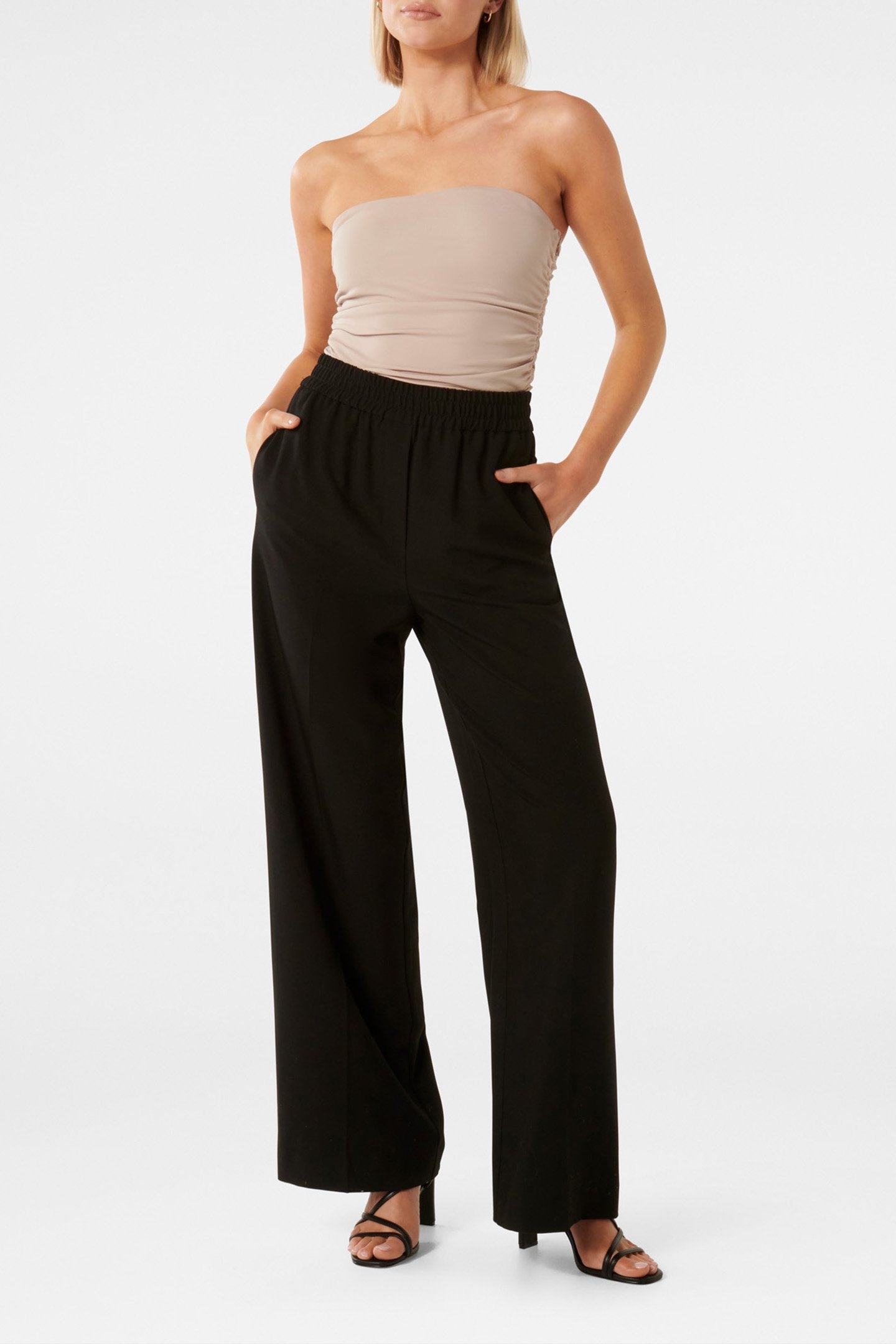 KYAH RUCHED WAIST BAND PANTS BLACK 3