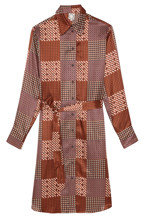 AMOUR SHIRT DRESS PATCHWORK CAMEL 3