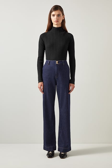 WEST CABLE KNITTED SWEATER BLACK 2