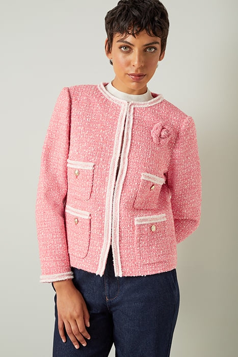 CHARLIE TWEED JACKET PINK/CREAM 1